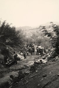 Italští vojáci první světové války v Podgoře, na italsko-rakouské frontě (čb foto)