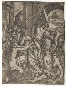 Hercules pohánějící závist z chrámu múz, 1522-24. od Ugo da Carpi