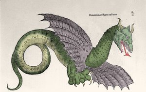 Reprezentace Ambroise Pare (1509-1590) ve své knize ""Monsters and wonders". Gravrue d