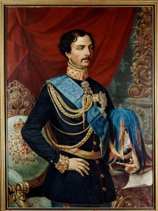 Charles Bourbonský Parma (1799 -1883), vévoda z Parmy - Karel III Bourbonský (1823 - 1854) 19. století (olej na plátně) od Ulisse Passani
