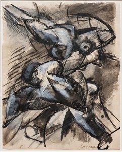 Chci nechat lidské formy v pohybu (Dynamický rozklad) od Umberto Boccioni
