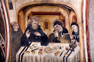 Poslední rozhovor mezi svatým Benediktem a svatou Scholasticou, umbrijská škola