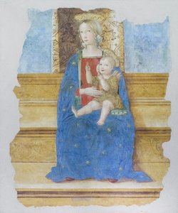 Ošetřující madona, počátek 16. století, Baldo de Sarofini da Perugia  (freska přenesená na dřevo)