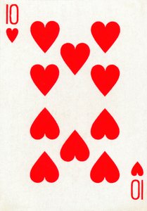 10 of Hearts z balíčku hracích karet Goodall & Son Ltd., c1940 od Unbekannt