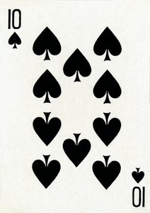 10 of Spades z balíčku hracích karet Goodall & Son Ltd., c1940 od Unbekannt