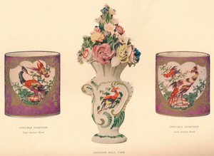 2 kalamáře Chelsea a váza Longton Hall, c1755 od Unbekannt