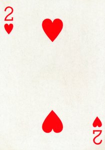 2 of Hearts z balíčku hracích karet Goodall & Son Ltd., c1940 od Unbekannt
