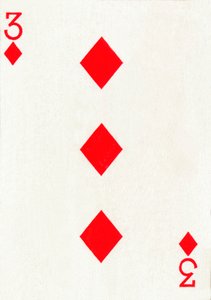3 of Diamonds z balíčku hracích karet Goodall & Son Ltd., c1940 od Unbekannt
