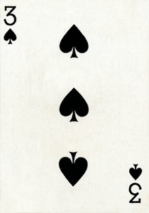 3 of Spades z balíčku hracích karet Goodall & Son Ltd., c1940 od Unbekannt