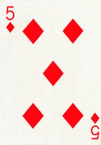 5 diamantů z balíčku hracích karet Goodall & Son Ltd., c1940 od Unbekannt