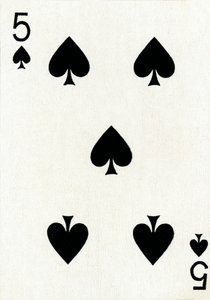 5 of Spades z balíčku hracích karet Goodall & Son Ltd., c1940 od Unbekannt
