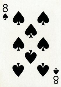 8 of Spades z balíčku hracích karet Goodall & Son Ltd., c1940 od Unbekannt