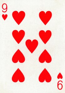 9 of Hearts z balíčku hracích karet Goodall & Son Ltd., c1940 od Unbekannt