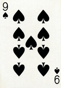 9 of Spades z balíčku hracích karet Goodall & Son Ltd., c1940 od Unbekannt