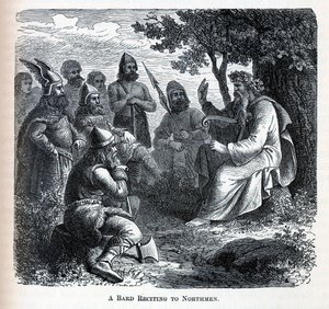 Bard recitující Normanům, 1882 od Unbekannt