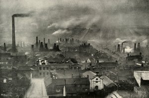 A Factoryscape in the Potteries, 1938 od Unbekannt