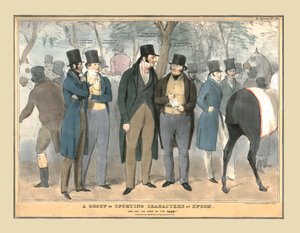 Skupina sportovních postav v Epsom, c1832. od Unbekannt