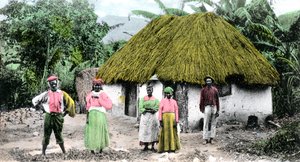 Jamajská vesnice, 1900 od Unbekannt