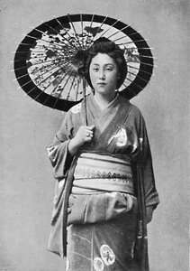 Japonská dáma ve vycházkovém kostýmu, 1902 od Unbekannt