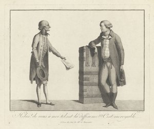 Šťastný a nešťastný spekulant, druhá polovina 18. stol. od Unbekannt