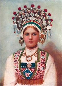 Norská dívka ve svatebních šatech, 1912 od Unbekannt
