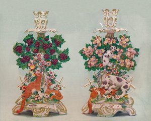 Pair of Chelsea Candlesticks, c18. století od Unbekannt