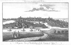 Perspektivní pohled na Colchester, v hrabství Essex., c1742 od Unbekannt