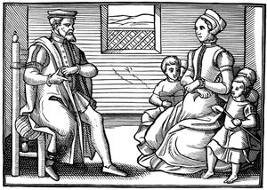 Puritan Family, 1563 od Unbekannt