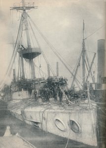 Triumf záchrany. Křižník Gladiator, podporovaný záchrannými remorkéry, 1908, 1936 od Unbekannt