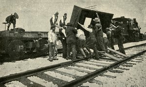 Vlak se speciálním zbožím to vezme po kolejích, 1901. od Unbekannt