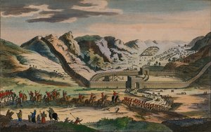 Pohled na slavnou Velkou čínskou zeď, 1782 od Unbekannt