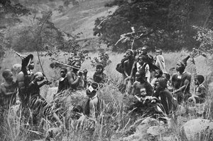 Zuluský hudebník a publikum, 1912 od Unbekannt