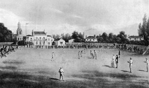Probíhá kriketový zápas na Kennington Oval, Londýn, 1848-1912 od Unbekannt