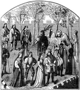 Tanec v zahradě, 13.-15. století 1882-1884 od Unbekannt