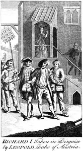 Přestrojený král Richard I. 1157-1199 zajatý Leopoldem, vévodou rakouským od Unbekannt