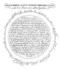 Faksimile desky v prvním vydání Boswells Life of Johnson, 1907 od Unbekannt