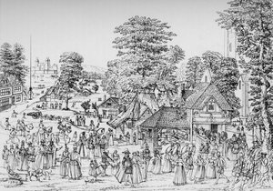 Slavnost v Horselydown, Southwark, v roce 1590, 1904 od Unbekannt