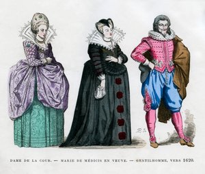 Dvorní dáma, Marie de Medici jako vdova a gentleman, c1620 1882-1884 od Unbekannt