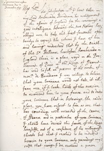 Dopis Olivera Cromwella kardinálu Mazarinovi, 4. prosince 1657, 1899 od Unbekannt