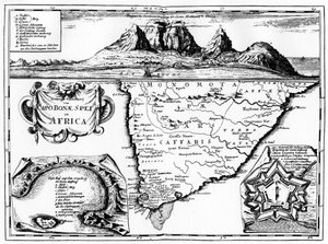 Mapa mysu Dobré naděje, Jižní Afrika, 1719 1931 od Unbekannt