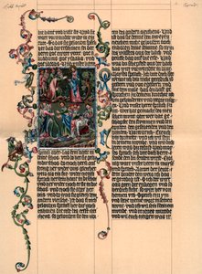 Stránka z bible Wenzel, c1400, 1903 od Unbekannt