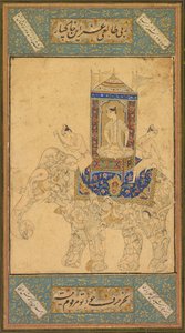 Princ jedoucí na složeném slonovi, c. 1590. od Unbekannt