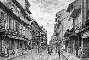 Ulice v Bombaji, Indie, 1895 od Unbekannt