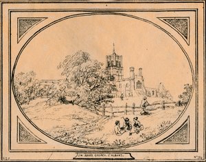 Abbey Church, St. Albans, 1782 od Unbekannt