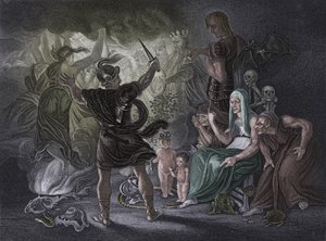 Akt IV Scéna i z Macbetha, c19. století od Unbekannt
