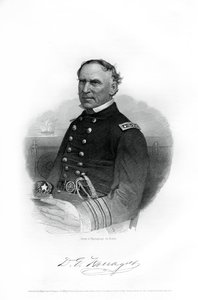 Admirál David Farragut, důstojník amerického námořnictva v americké občanské válce, 1862-1867 od Unbekannt