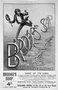 Reklama na mýdlo Brookes Monkey Brand, 1889 od Unbekannt