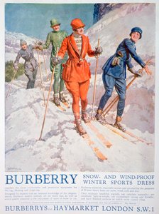Reklama na zimní sportovní šaty Burberry, 1927 od Unbekannt