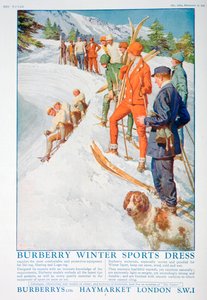 Reklama na zimní sportovní šaty Burberry, 1928 od Unbekannt