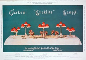 Reklama na Clarkes Cricklite Lamps, 1899 od Unbekannt